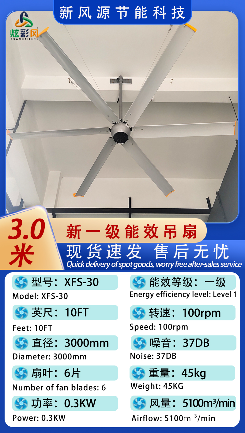 3米直径工业大吊扇